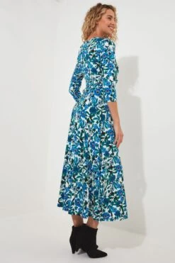Joe Browns Geblümtes Jersey-Kleid Mit V-Ausschnitt -MONSON Kleidung Geschaft N25323s3