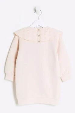 River Island Mädchen-Kleid Mit Schleife, Rosa -MONSON Kleidung Geschaft N26203s5