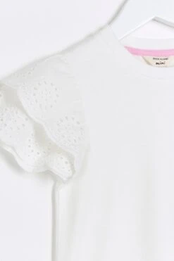 River Island Mädchen T-Shirt-Kleid Mit Taschen-Grafik -MONSON Kleidung Geschaft N26207s3