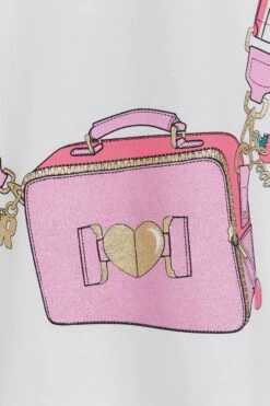 River Island Mädchen T-Shirt-Kleid Mit Taschen-Grafik -MONSON Kleidung Geschaft N26207s4