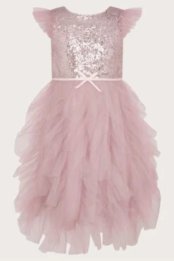 Monsoon Isabella Kleid Mit Pailletten Und Rüschen