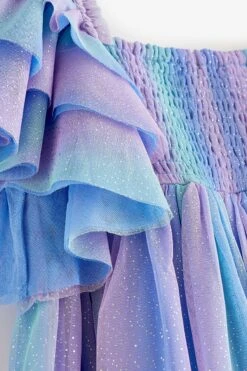 Next Violett/Blau Glitzernd - Party-Kleid Aus Netzstoff Mit Rüschenärmeln (3–16 Jahre) 15 Next Violett/Blau Glitzernd - Party-Kleid Aus Netzstoff Mit Rüschenärmeln (3–16 Jahre) -MONSON Kleidung Geschaft N31959s7