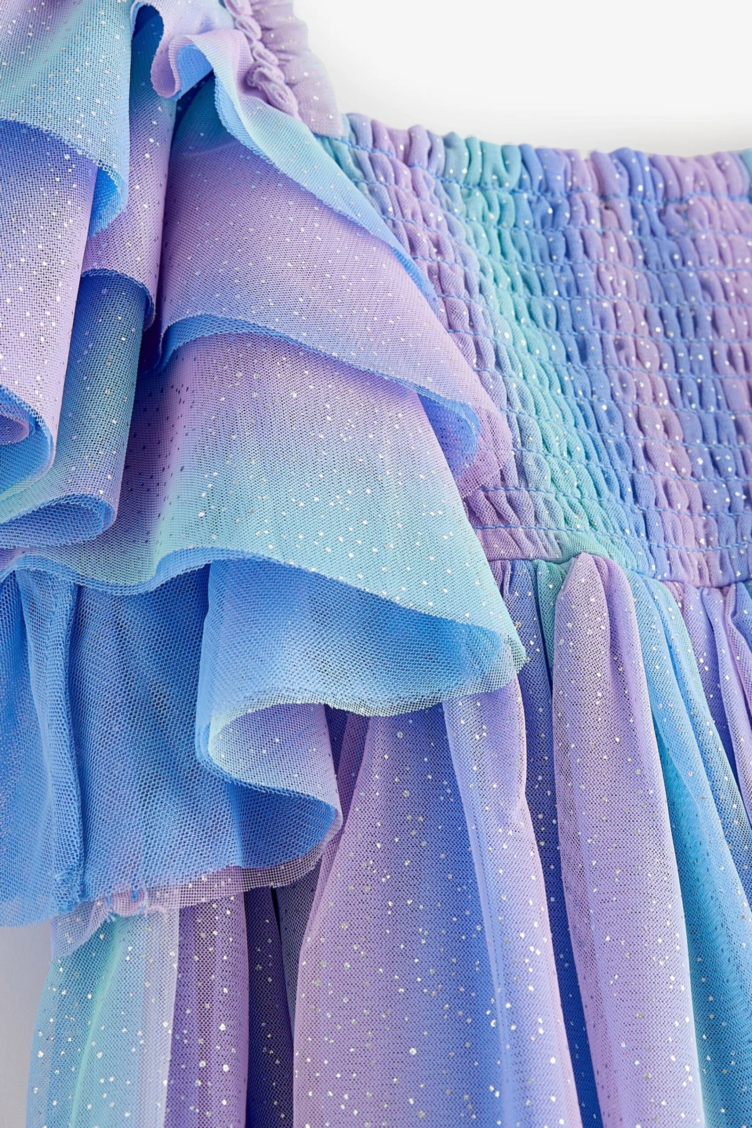 Next Violett/Blau Glitzernd - Party-Kleid Aus Netzstoff Mit Rüschenärmeln (3–16 Jahre) 9 Next Violett/Blau Glitzernd - Party-Kleid Aus Netzstoff Mit Rüschenärmeln (3–16 Jahre) – Bild 7