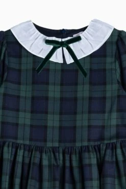 Blaues Tabitha Willow Tartan-Kleid Von Trotters London -MONSON Kleidung Geschaft N32058s5