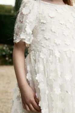 Next Weiß - Kleid Für Besondere Anlässe Mit 3D-Blumendesign (3–10 Jahre) 12 Next Weiß - Kleid Für Besondere Anlässe Mit 3D-Blumendesign (3–10 Jahre) -MONSON Kleidung Geschaft N33148s4