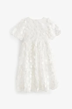 Next Weiß - Kleid Für Besondere Anlässe Mit 3D-Blumendesign (3–10 Jahre) 14 Next Weiß - Kleid Für Besondere Anlässe Mit 3D-Blumendesign (3–10 Jahre) -MONSON Kleidung Geschaft N33148s6