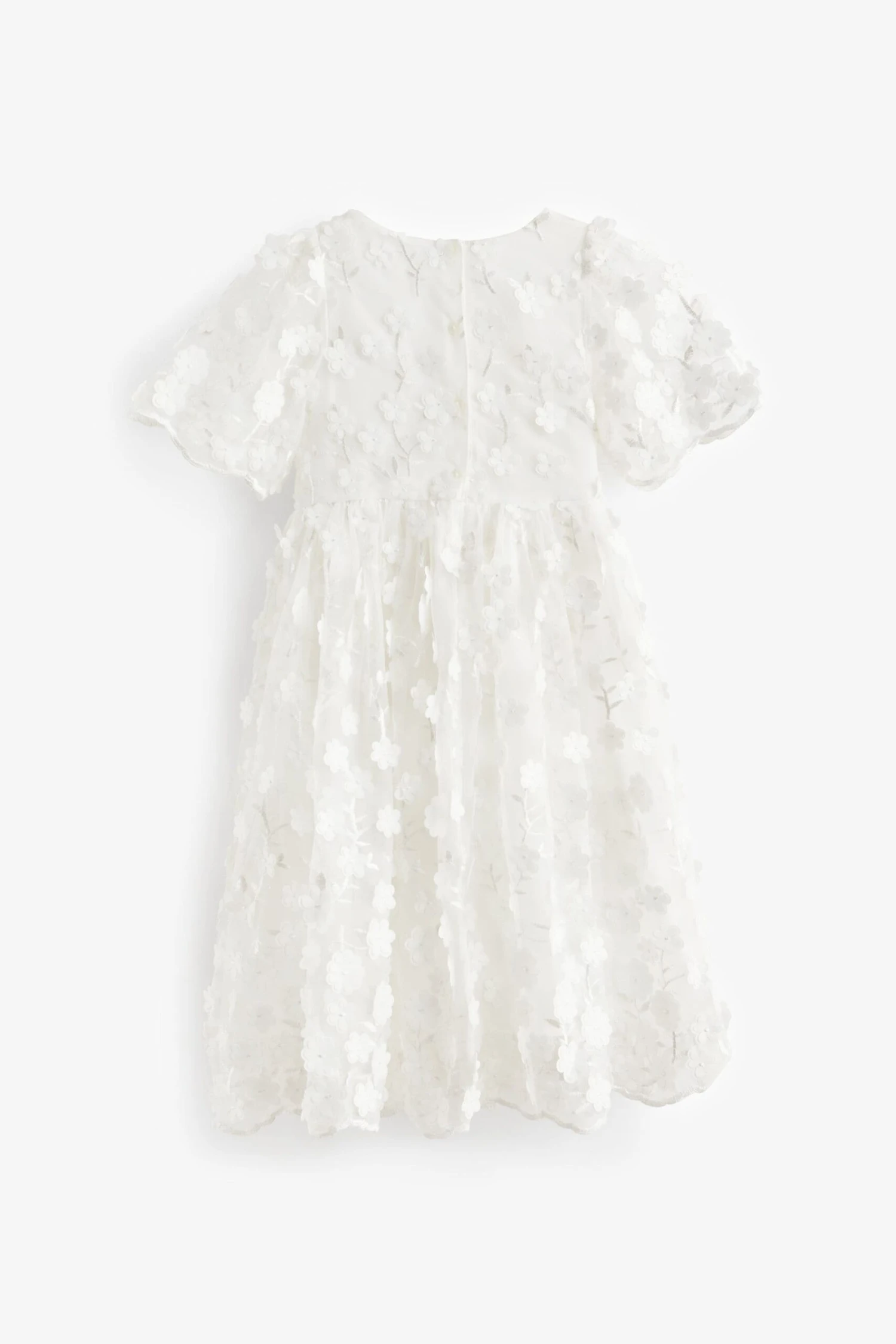 Next Weiß - Kleid Für Besondere Anlässe Mit 3D-Blumendesign (3–10 Jahre) 8 Next Weiß - Kleid Für Besondere Anlässe Mit 3D-Blumendesign (3–10 Jahre) – Bild 6