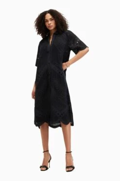 Allsaints Meria Kleid Mit Lochstickerei -MONSON Kleidung Geschaft N33598s3