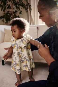 Next Blau/Gelb/Print - Baby Jersey Kleid 2 Pack (0 Monate Bis 2 Jahre) -MONSON Kleidung Geschaft N34580s7