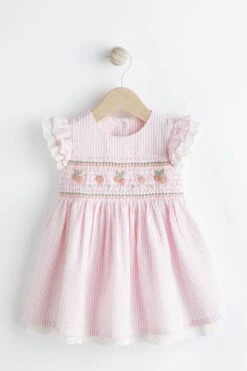 Next Rosa Gestreift - Baby-Kleid (0 Monate Bis 2 Jahre)