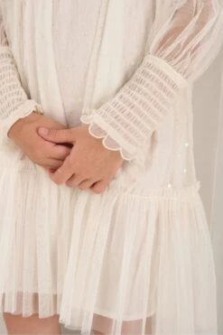 Angel & Rocket Beau Besticktes Boho-Kleid, Creme -MONSON Kleidung Geschaft N37140s3