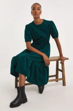 JD Williams Baby Gestuftes Midaxi-Kleid Aus Cord, Petrol -MONSON Kleidung Geschaft N52488s3