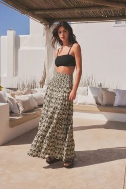 Next Schwarz/weiß - Trägerloses, Gesmoktes Kleid