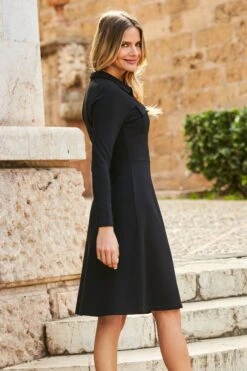 Sosandar Ponte-Kleid Mit Reißverschluss-Detail Und Kragen -MONSON Kleidung Geschaft N62409s4