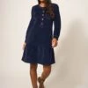 White Stuff Norma Cord-Kleid, Blau