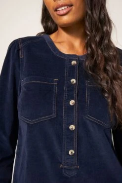 White Stuff Norma Cord-Kleid, Blau -MONSON Kleidung Geschaft N66148s4