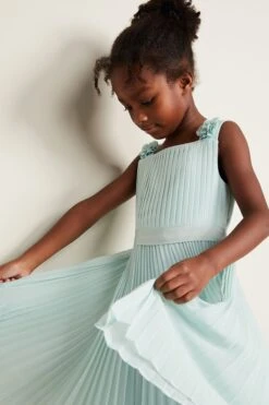 Phase Eight Belle Plissiertes Kleid, Blau -MONSON Kleidung Geschaft N66337s3