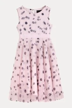 Phase Eight Megura Ausgestelltes, Gepunktetes Kleid, Rosa -MONSON Kleidung Geschaft N66348s9