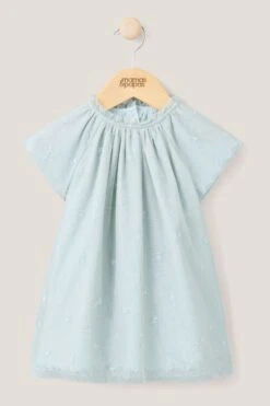 Mamas & Papas Grünes Kleid Mit Gesticktem Detail