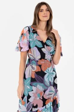 Lovedrobe Midaxi-Kleid In Wickeloptik Mit Rüschensaum, Creme -MONSON Kleidung Geschaft N68973s5