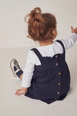 The White Company Crinkle-Kleid Aus Bio-Baumwolle, Blau -MONSON Kleidung Geschaft N69620s3