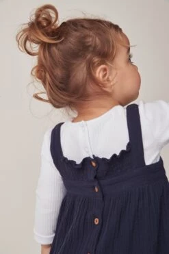 The White Company Crinkle-Kleid Aus Bio-Baumwolle, Blau -MONSON Kleidung Geschaft N69620s4