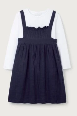 The White Company Crinkle-Kleid Aus Bio-Baumwolle, Blau -MONSON Kleidung Geschaft N69620s7