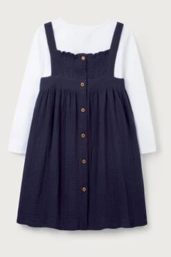 The White Company Crinkle-Kleid Aus Bio-Baumwolle, Blau -MONSON Kleidung Geschaft N69620s8