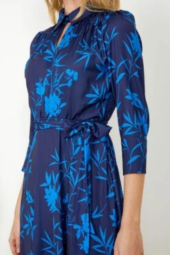 Sosandar Forest Sprig Ausgestelltes Kleid Mit Kragen -MONSON Kleidung Geschaft N71173s4