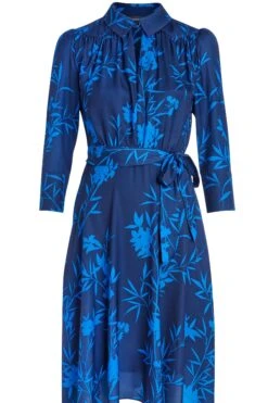 Sosandar Forest Sprig Ausgestelltes Kleid Mit Kragen -MONSON Kleidung Geschaft N71173s5