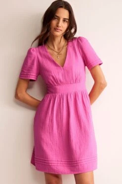 Boden Kurzgröße Eve Kurzes, Zweilagiges Kleid