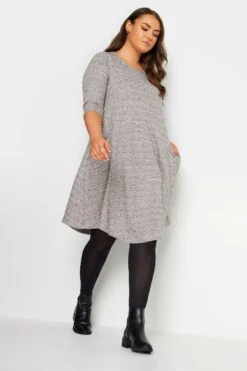 Yours Curve Weich Fallendes Kleid Mit Taschen -MONSON Kleidung Geschaft N72800s3