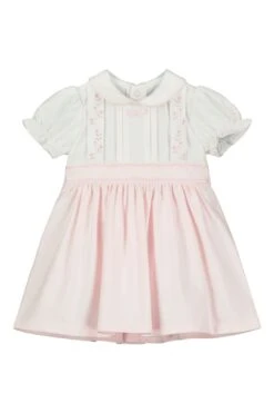 Emile Et Rose Plissiertes Kleid Mit Verzierter Passe, Rock Und Hose, Rosa -MONSON Kleidung Geschaft N73582s3