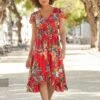 Joe Browns Kleid Mit Volantsaum Und Rosenprint 1 Joe Browns Kleid Mit Volantsaum Und Rosenprint -MONSON Kleidung Geschaft N76441s