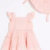 River Island Baby Set Aus Kleid Und Mütze Mit Lochstickerei Für Mädchen -MONSON Kleidung Geschaft N79552s