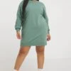 Simply Be Sweatshirt-Kleid, Grün