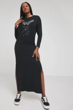 Simply Be T-Shirt-Kleid Mit Grafik, Schwarz