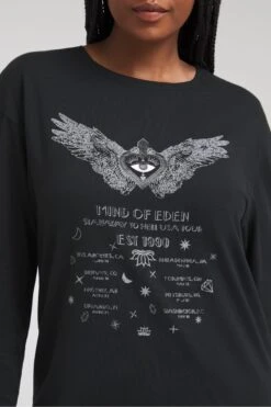 Simply Be T-Shirt-Kleid Mit Grafik, Schwarz -MONSON Kleidung Geschaft N97 935s4