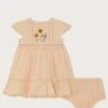 MONSOON Baby-Kleid Mit Lochstickerei Und Höschen -MONSON Kleidung Geschaft N97138s