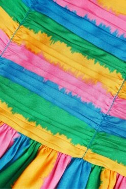 MONSOON Gestreiftes, Plissiertes Kleid -MONSON Kleidung Geschaft N97150s3