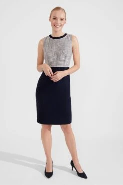 Hobbs Laurie Kleid, Blau, Kurzgröße