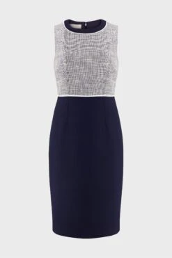 Hobbs Laurie Kleid, Blau, Kurzgröße -MONSON Kleidung Geschaft N99663s3