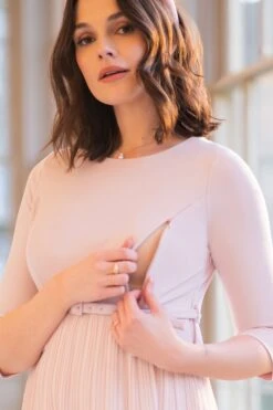 Seraphine Sophian Plissiertes Kleid, Rosa -MONSON Kleidung Geschaft Q45647s6