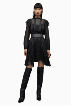 AllSaints Fleur Shim Kleid -MONSON Kleidung Geschaft Q59729s3
