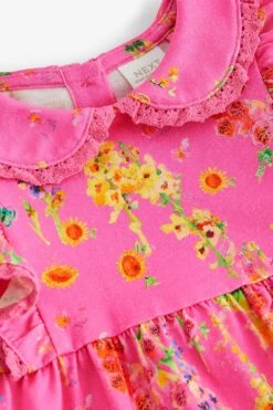 Next Pink - Kurzärmeliges Kleid Mit Kragen (3 Monate Bis 7 Jahre) 14 Next Pink - Kurzärmeliges Kleid Mit Kragen (3 Monate Bis 7 Jahre) -MONSON Kleidung Geschaft Q60 119s7