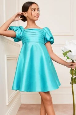 Lipsy Taft-Kleid Für Besonderer Anlass Mit Quadratisch Ausschnitt (3–16 Jahre)