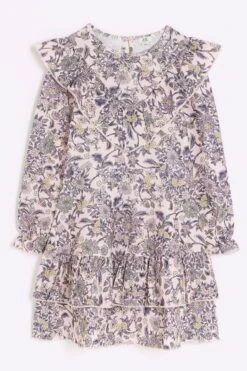 River Island Mädchen Fouchette Bedrucktes Kleid