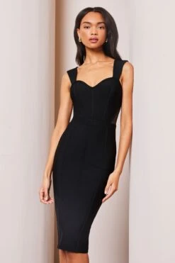 Lipsy Kleid Aus Netzstoff Mit Corsagendetail