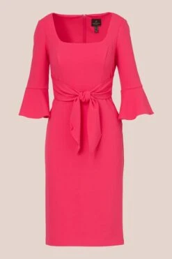Adrianna Papell Kleid Mit Glockenärmeln Und Bindeband, Rosa -MONSON Kleidung Geschaft Q74650s3