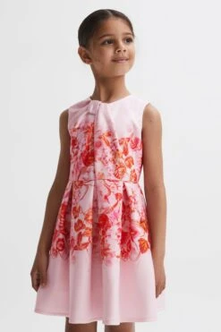 Reiss Rosalind Scuba-Kleid Mit Blumenmuster